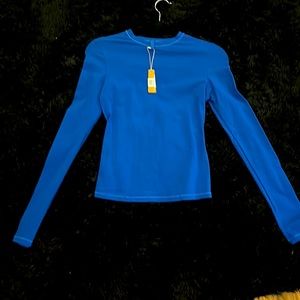 SKIMS Limited edition, cobalt, blue, long sleeve, cotton jersey size medium
